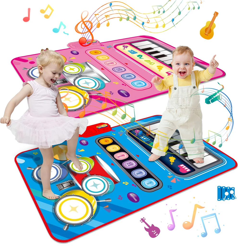 Tapete de brincar com piano e bateria MelodyPlay sensível ao toque