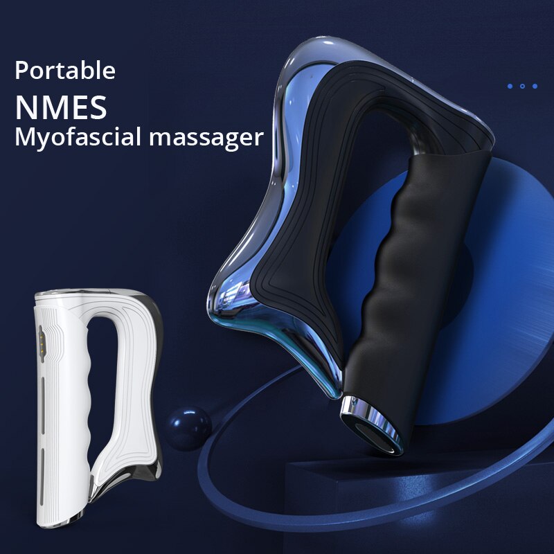 Dispositivo de terapia de libertação miofascial MuscleWave — unidade de vibração dupla e estimulação elétrica
