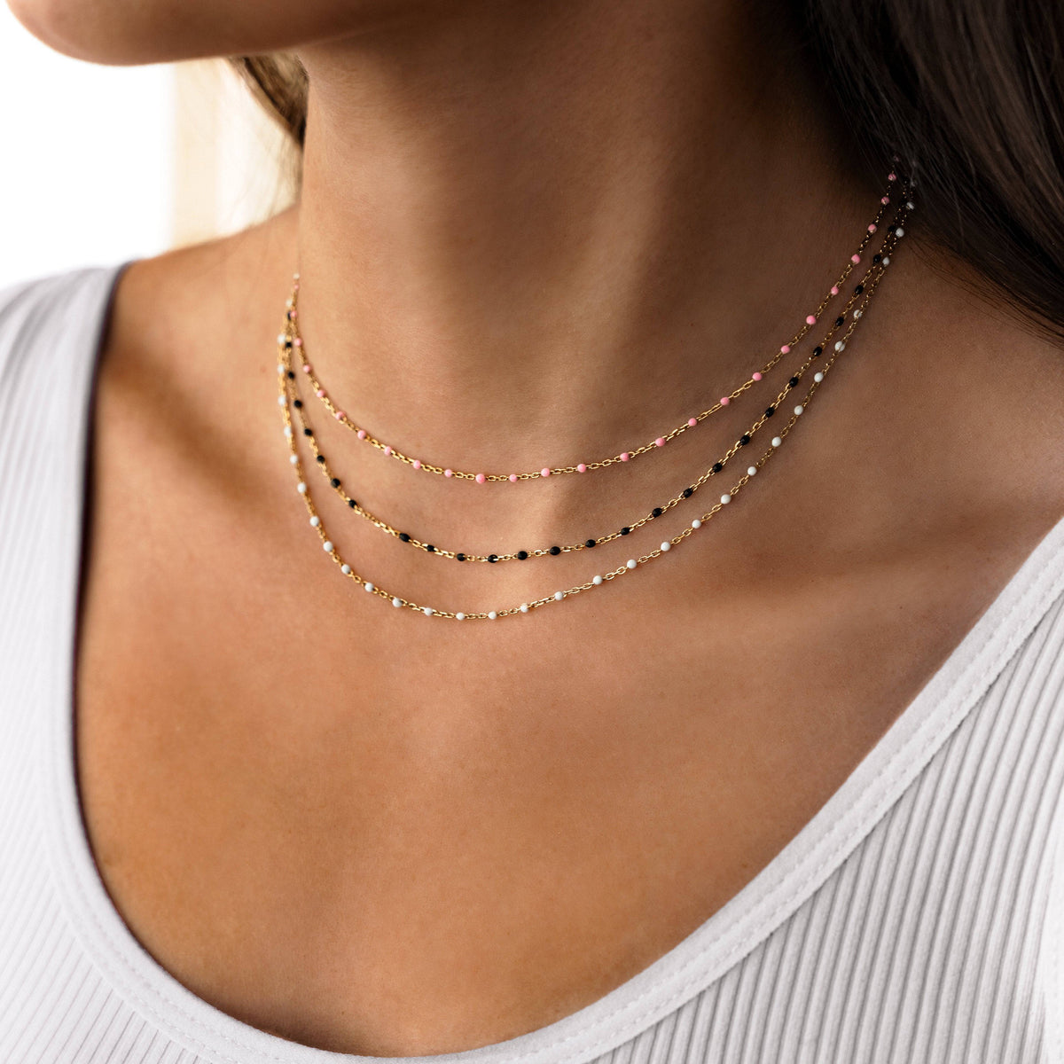 Lyra Dark Pearl Necklace — Polished Modern Pendant