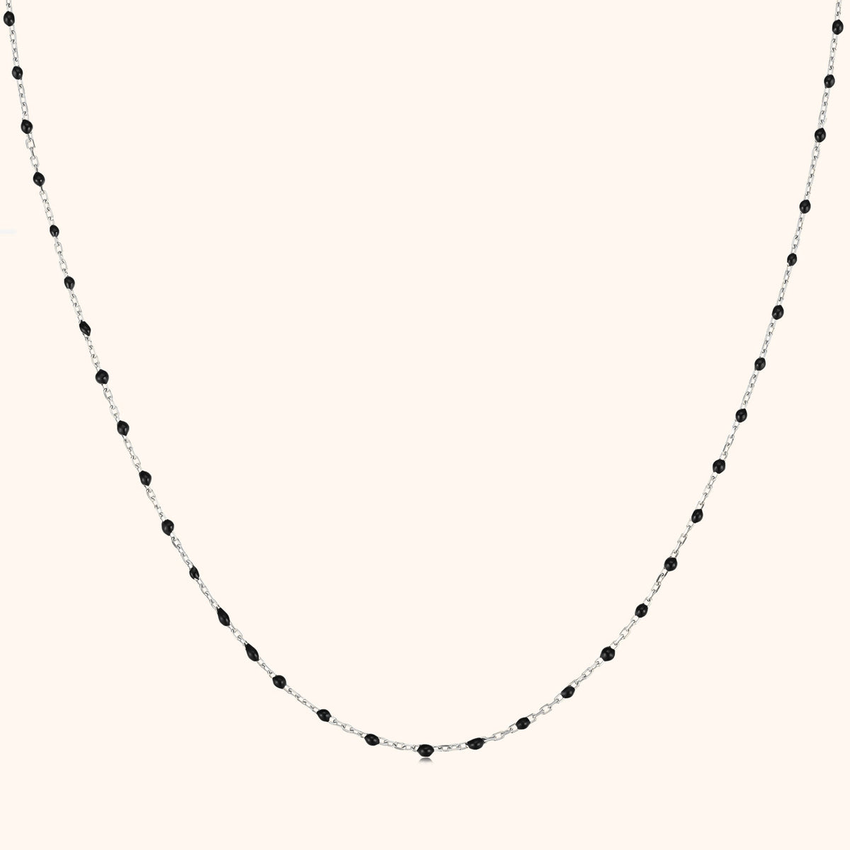 Lyra Dark Pearl Necklace — Polished Modern Pendant