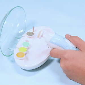 Conjunto de lima elétrica para unhas BabyCare — motor silencioso, sistema de corte controlado