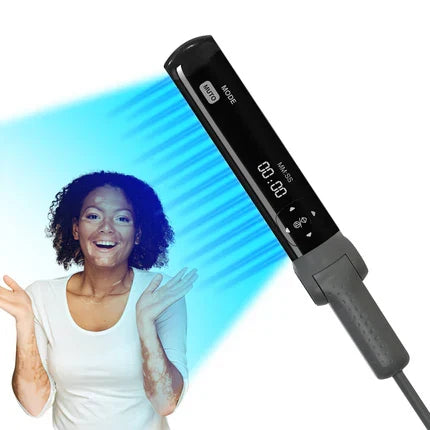 Luz de terapia UVB de 308 nm: tres pantallas de lámpara independientes, inalámbrica y portátil