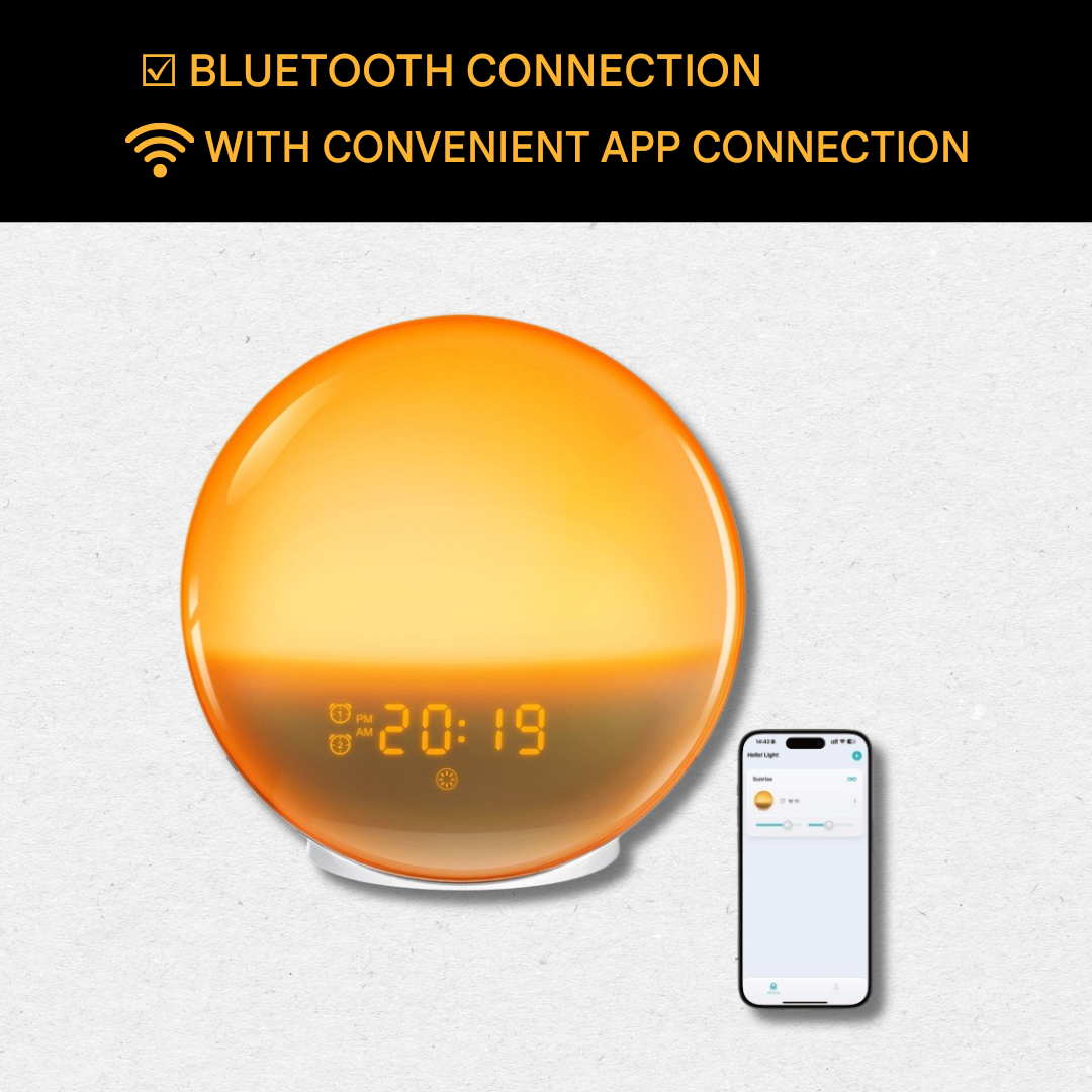 GlowRise Natural Alarm Clock — Dawn Simulation Wake-Up Light