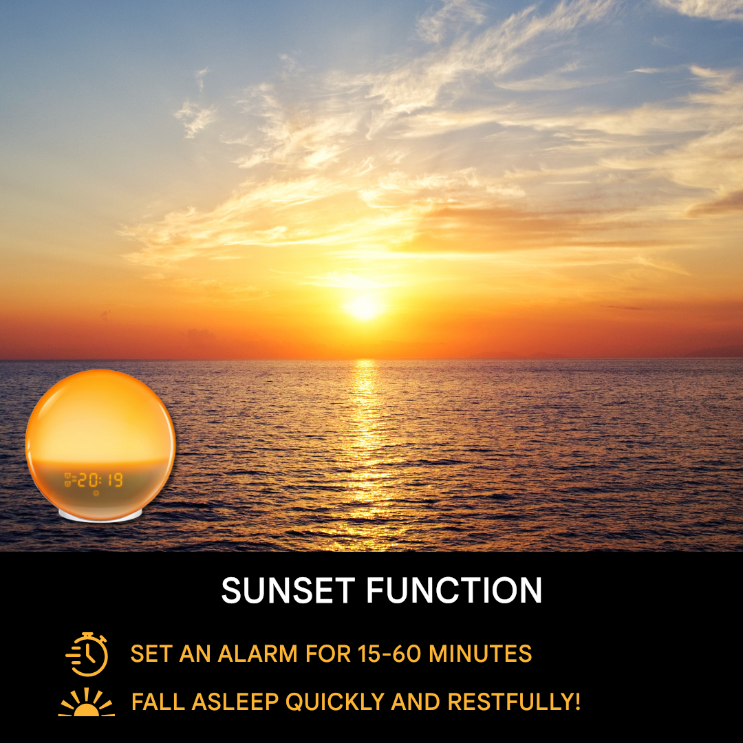 GlowRise Natural Alarm Clock — Dawn Simulation Wake-Up Light