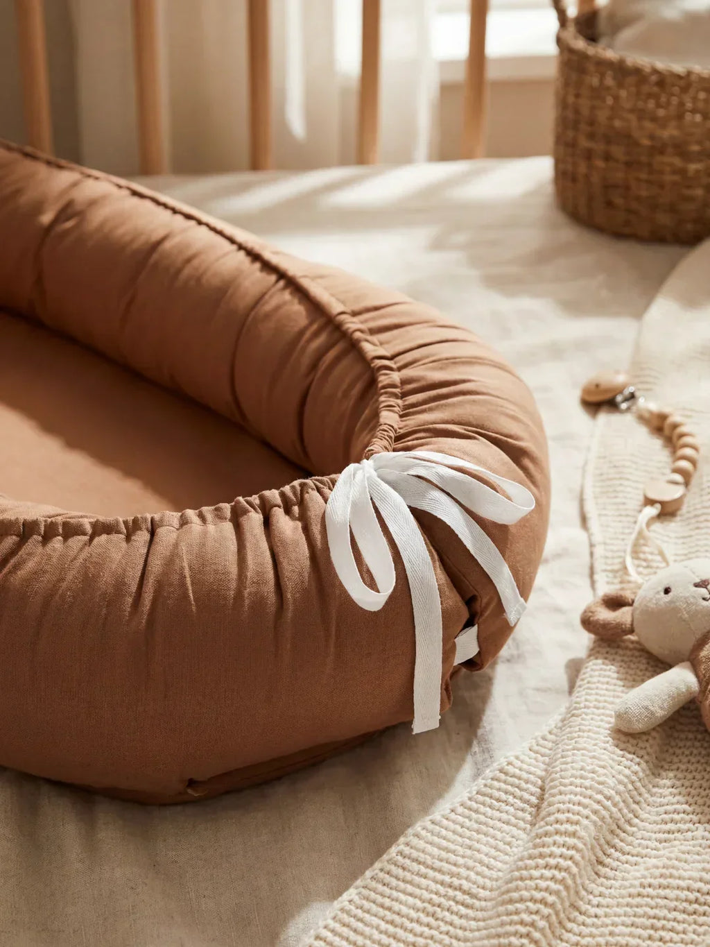 Soft Cotton Baby Nest — Contoured Sleeper Pod Design