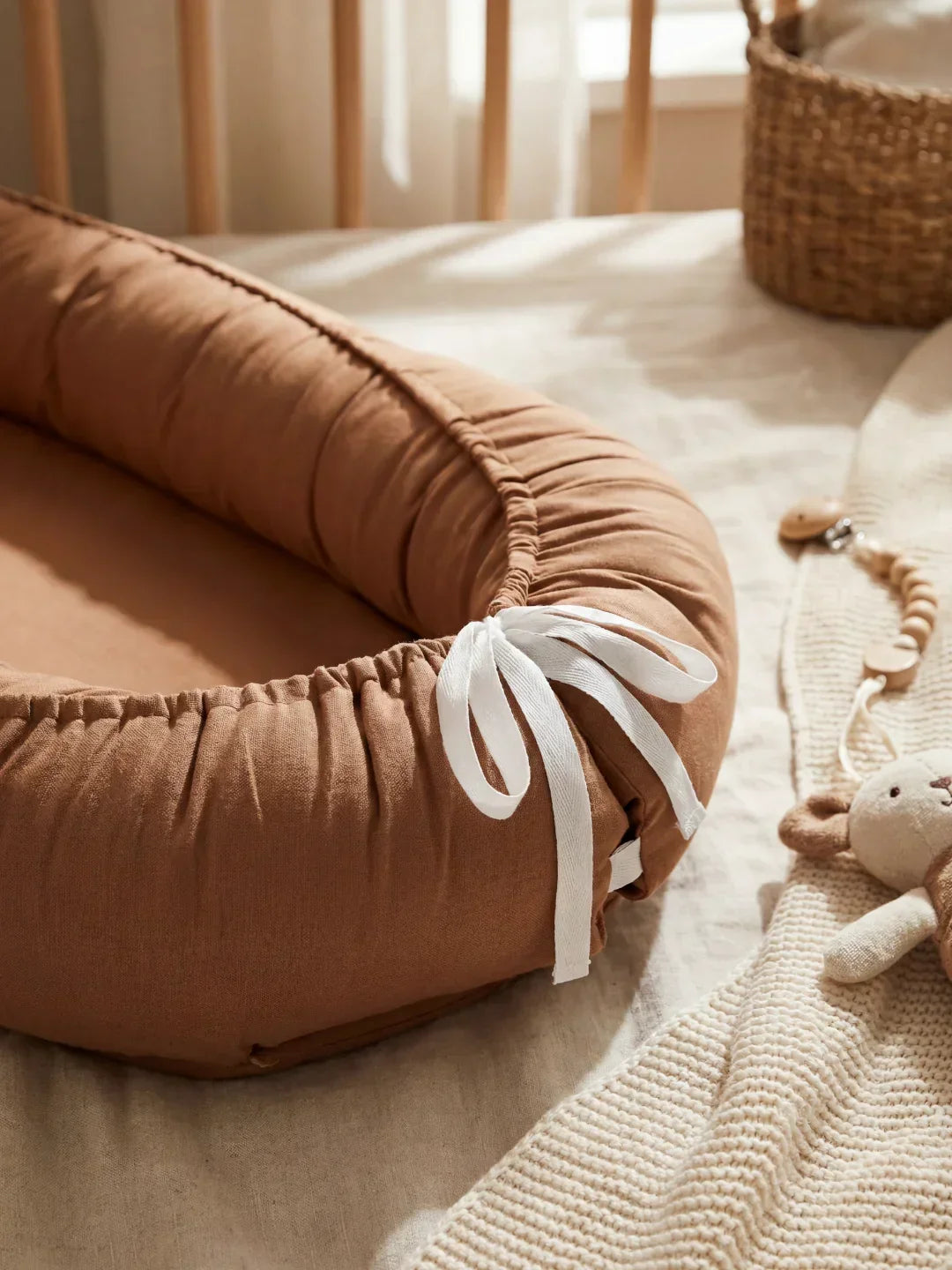 Soft Cotton Baby Nest — Contoured Sleeper Pod Design