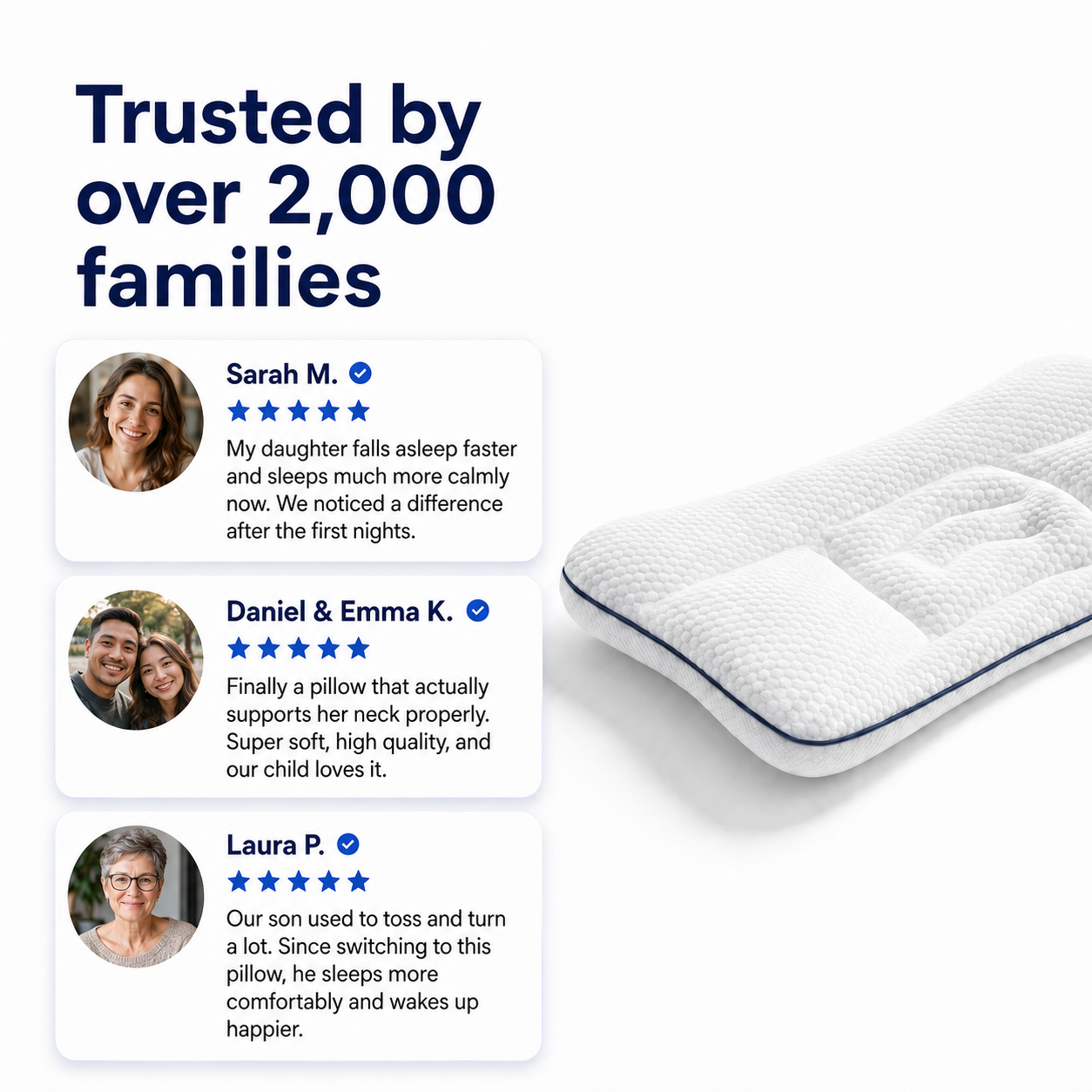 Ergonomic Kids Pillow for Neck and Spinal Alignment