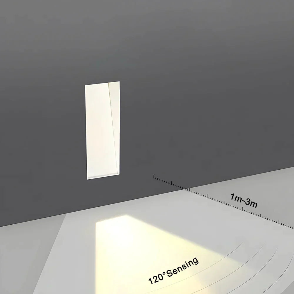 מדרגת תאורת LED למדרגות עם חיישן תנועה — תאורה אוטומטית
