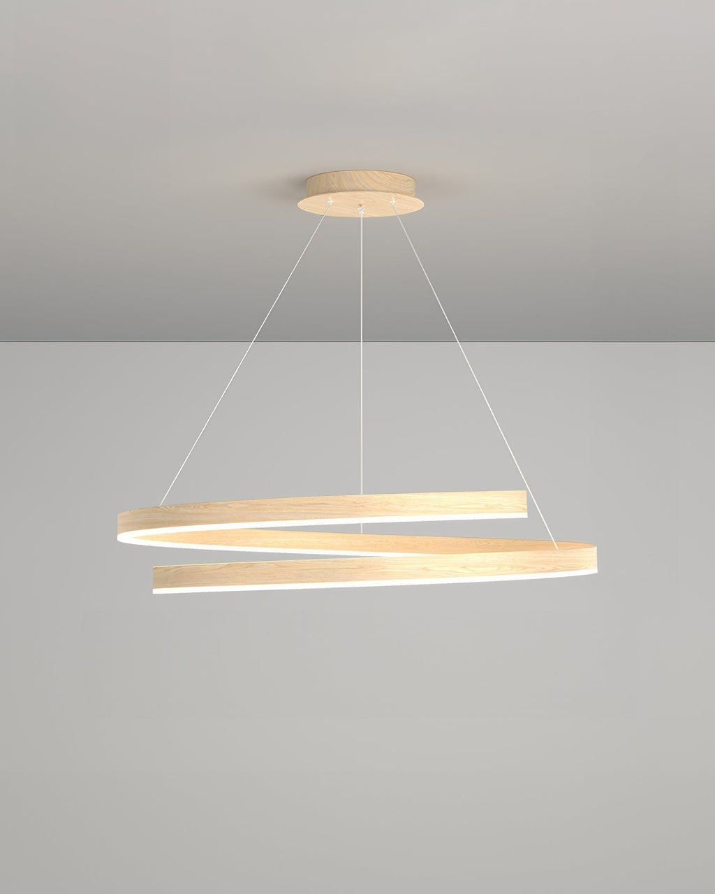 Tavero Aluminum Woodgrain Mahogany Style Chandelier With Adjustable Angles