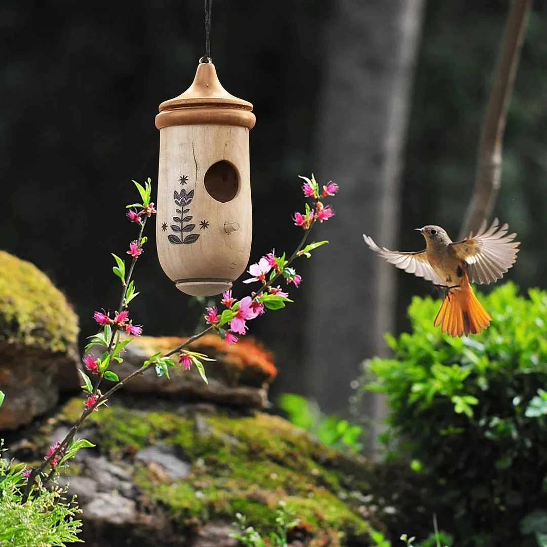 Wooden Hummingbird House - Gift for Natural Lovers | Filindra