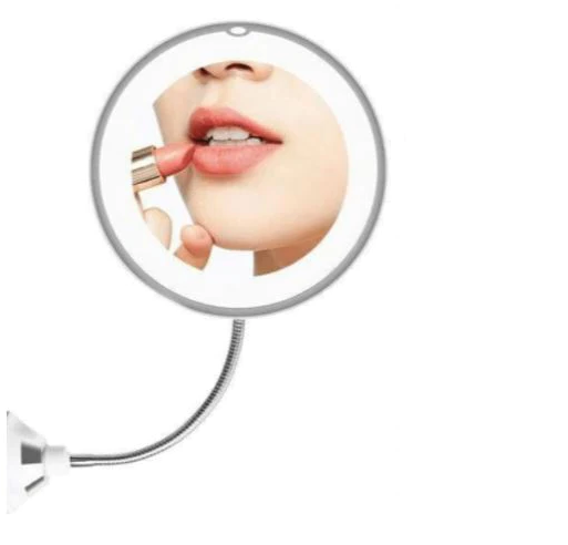 10X Magnifying LED Lighted Flexible Mirror | Filindra