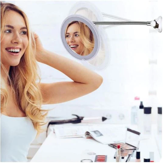 10X Magnifying LED Lighted Flexible Mirror | Filindra