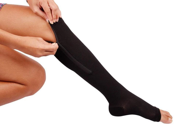 Zippered Compression Socks Support Stockings 20-30 mmHg | Filindra