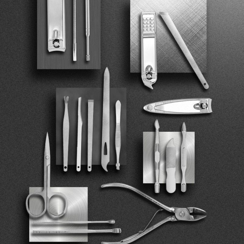 19 in 1 Stainless Steel Manicure set Nail clipper Kit | Filindra