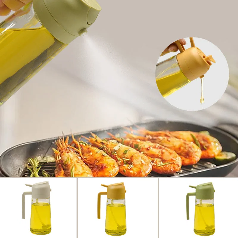 2-in-1 Glass Oil Sprayer and Dispenser | Filindra