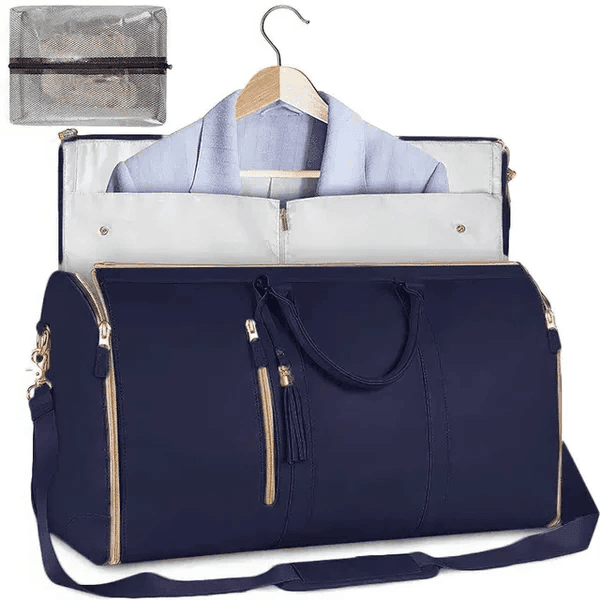 Two-In-One Foldable Garment Duffel — Wrinkle-Resistant Travel Carry-On