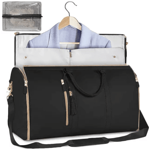 Two-In-One Foldable Garment Duffel — Wrinkle-Resistant Travel Carry-On