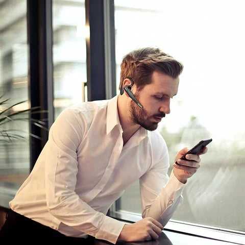 Casque/écouteur sans fil Bluetooth 5.1 à double microphone pour camionneur avec réduction du bruit