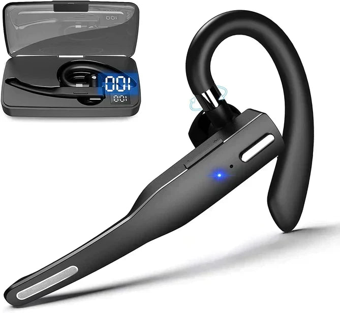 Casque/écouteur sans fil Bluetooth 5.1 à double microphone pour camionneur avec réduction du bruit