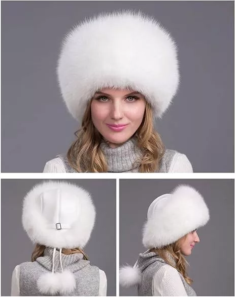100% Natural Fox Fur Hat Women Cap Thick Fur Cap Winter Warm Hat Female Fashion For Women Hat With Earmuffs Hat | Filindra