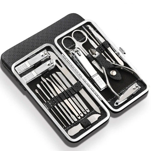 19 in 1 Stainless Steel Manicure set Nail clipper Kit | Filindra