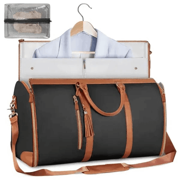 Two-In-One Foldable Garment Duffel — Wrinkle-Resistant Travel Carry-On
