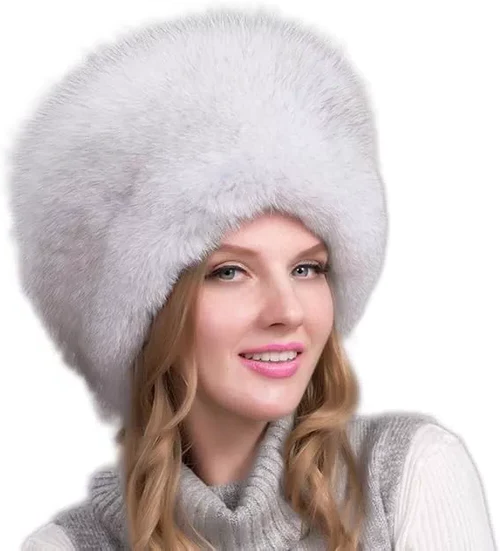 100% Natural Fox Fur Hat Women Cap Thick Fur Cap Winter Warm Hat Female Fashion For Women Hat With Earmuffs Hat | Filindra