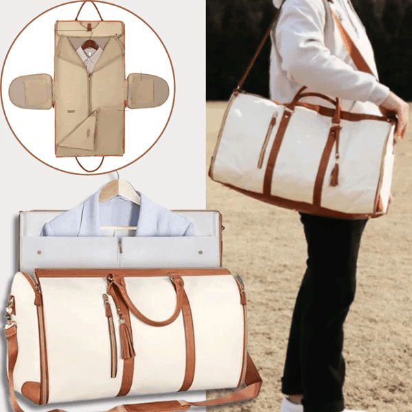 Two-In-One Foldable Garment Duffel — Wrinkle-Resistant Travel Carry-On