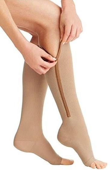 Zippered Compression Socks Support Stockings 20-30 mmHg | Filindra