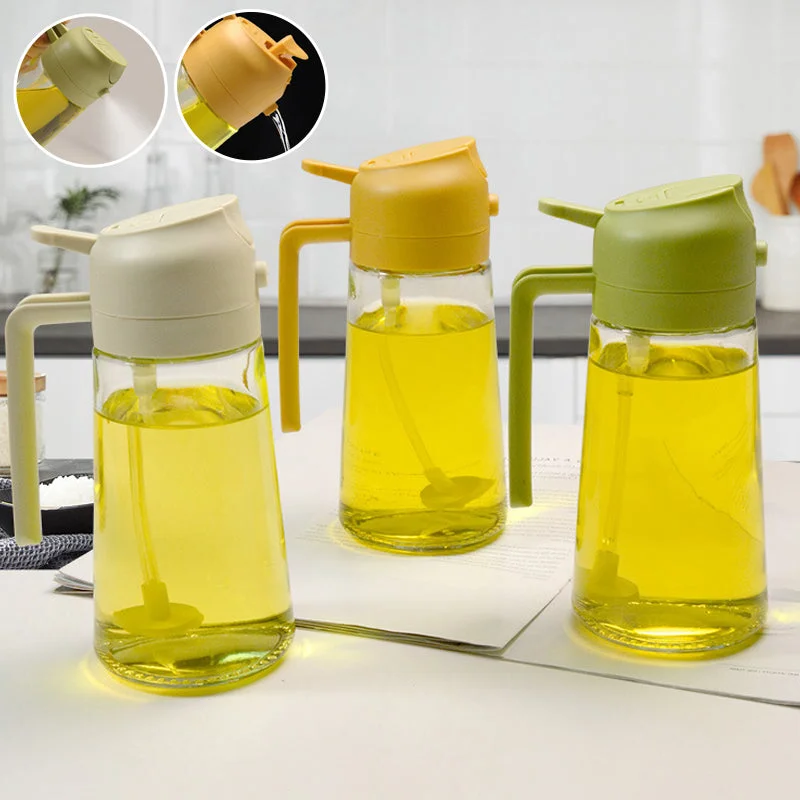 2-in-1 Glass Oil Sprayer and Dispenser | Filindra