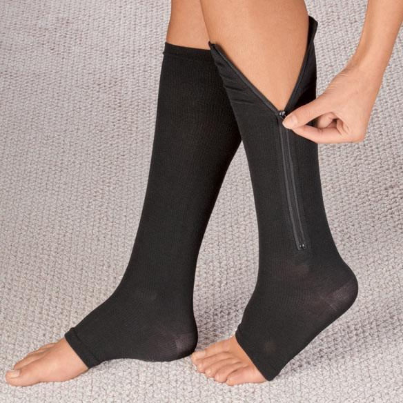 Zippered Compression Socks Support Stockings 20-30 mmHg | Filindra