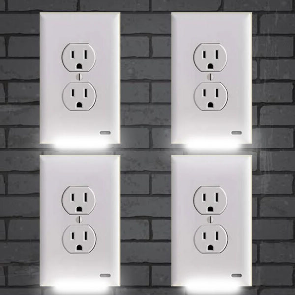 4-Pack Auto-Sensor LED Night Lights — Compact Plug-In Design