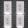 4-Pack Auto-Sensor LED Night Lights — Compact Plug-In Design