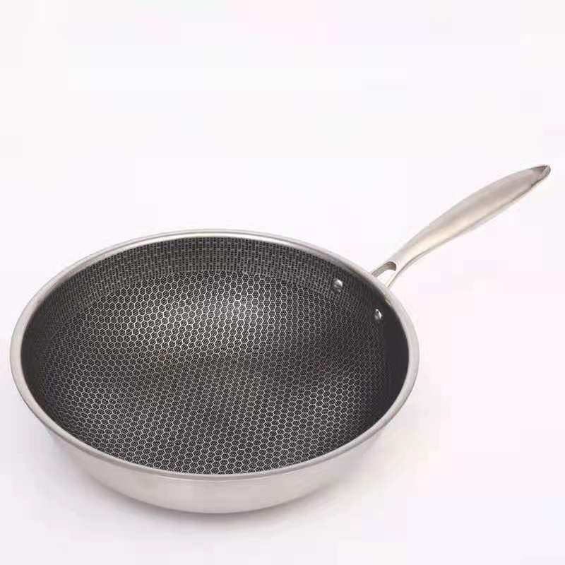 KitchenPro Kratzfeste Edelstahl-Bratpfanne mit Antihaftbeschichtung