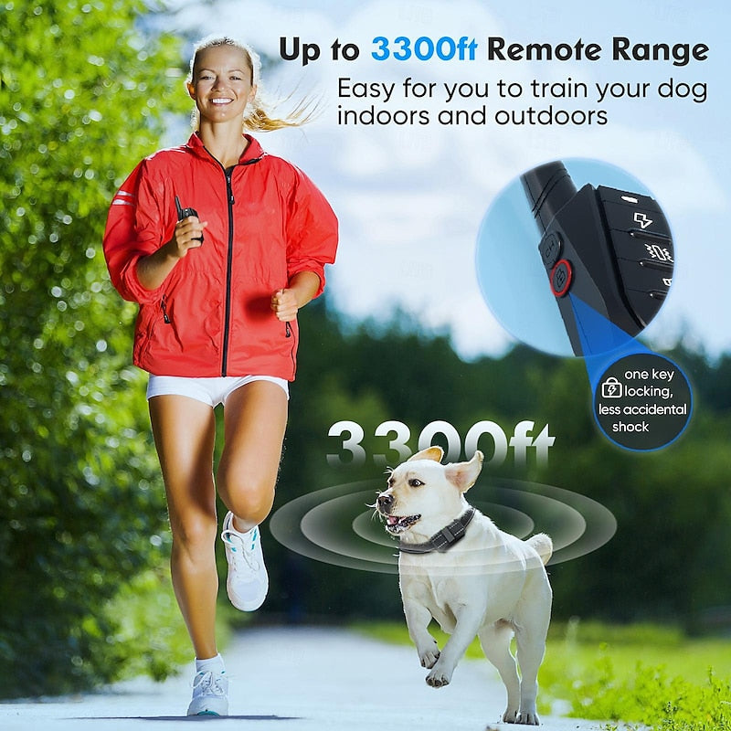 Collier de dressage pour chiens — Télécommande, modes bip, vibration et stimulation statique