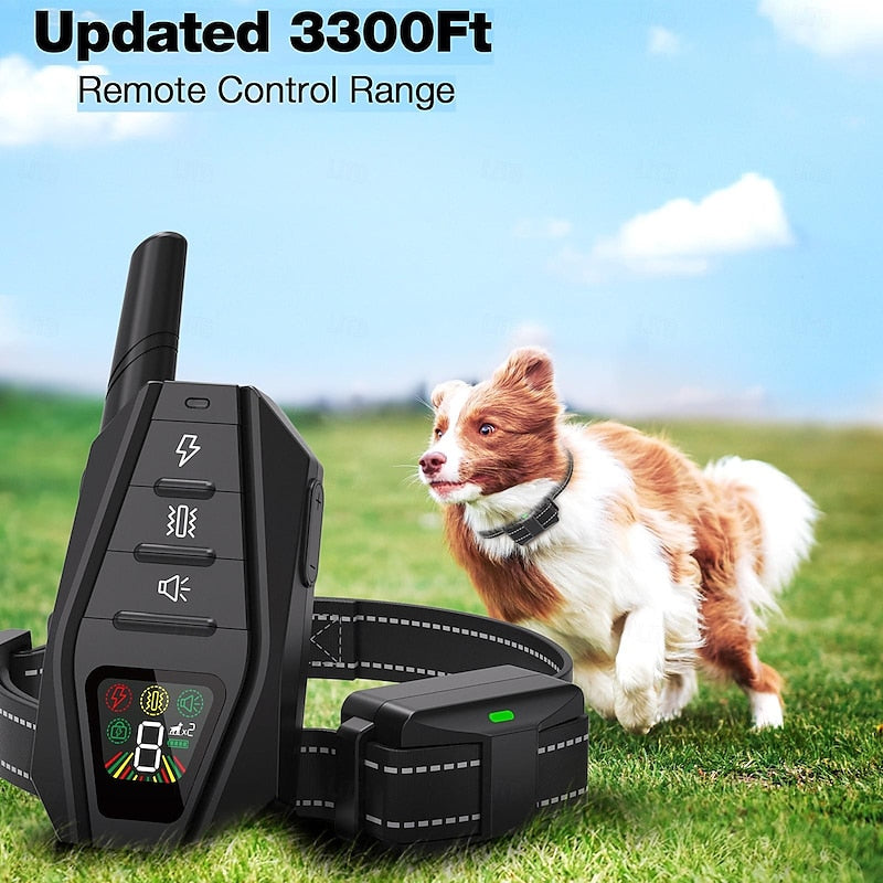 Collier de dressage pour chiens — Télécommande, modes bip, vibration et stimulation statique