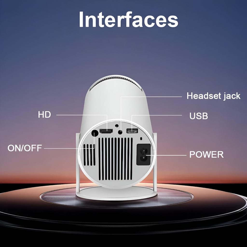 Petprovac Bluetooth 5.0 Mini Projector With Wi-Fi 6