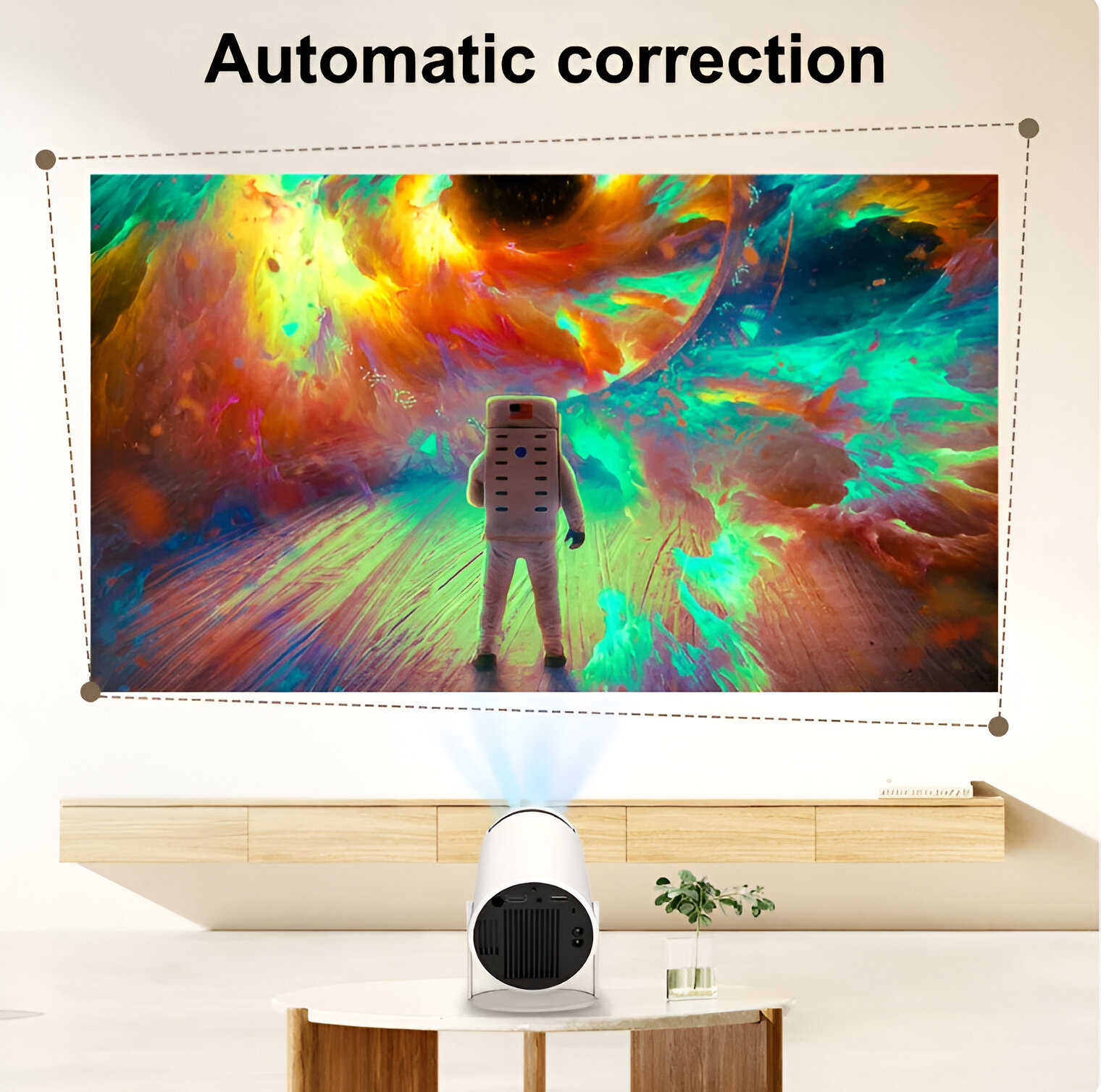Petprovac Bluetooth 5.0 Mini Projector With Wi-Fi 6