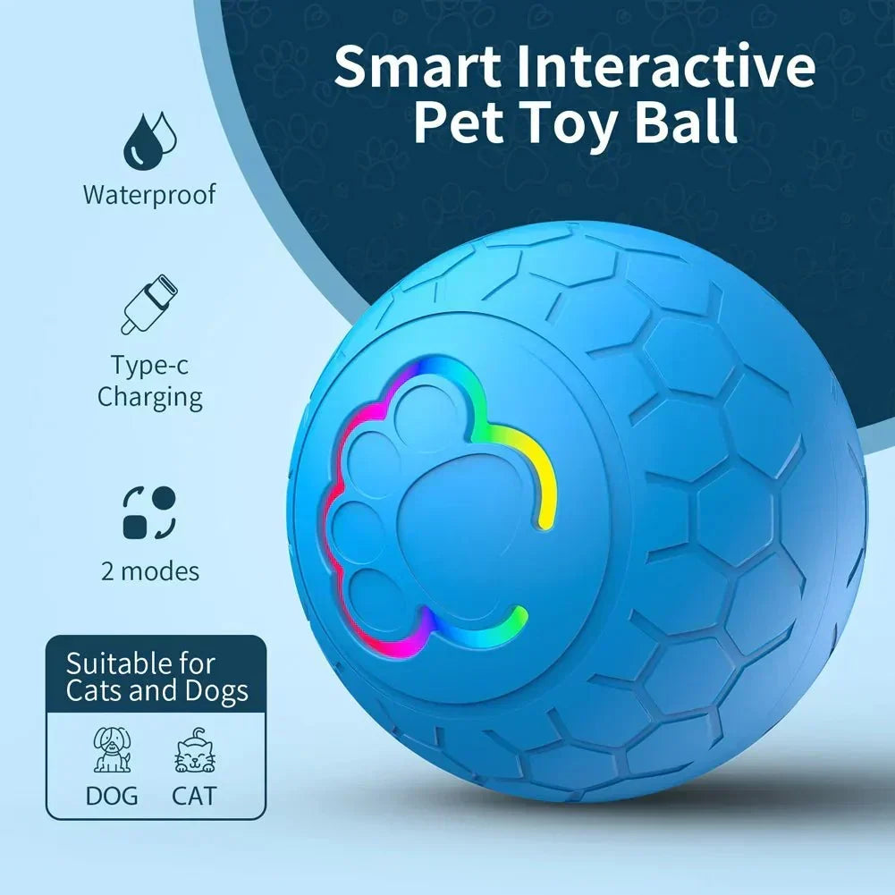 PlayPaws Interactive Rolling Ball Toy — Motion Sensor
