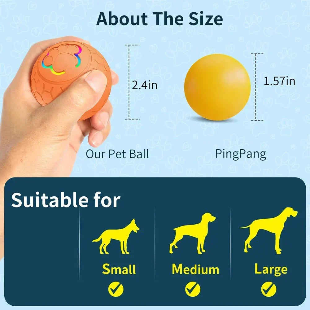 PlayPaws Interactive Rolling Ball Toy — Motion Sensor