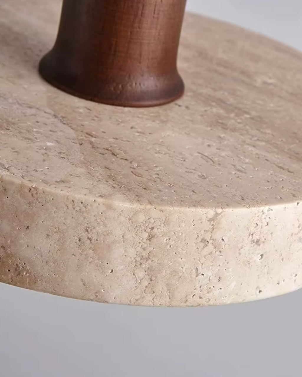 Nolare Travertine Pendant Light — Warm-Toned Inner Shade