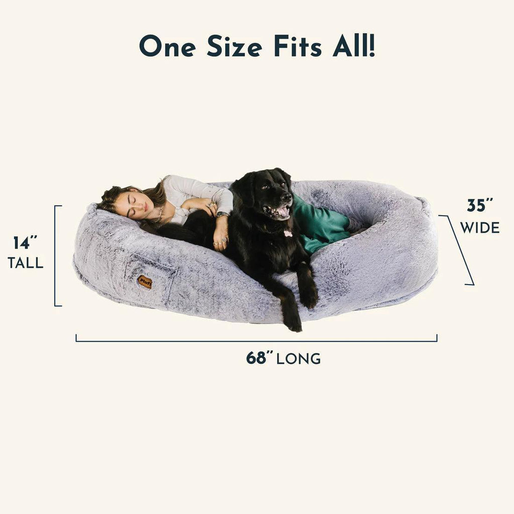 Lit ultra-confortable pour humains et chiens — Méridienne partagée surdimensionnée