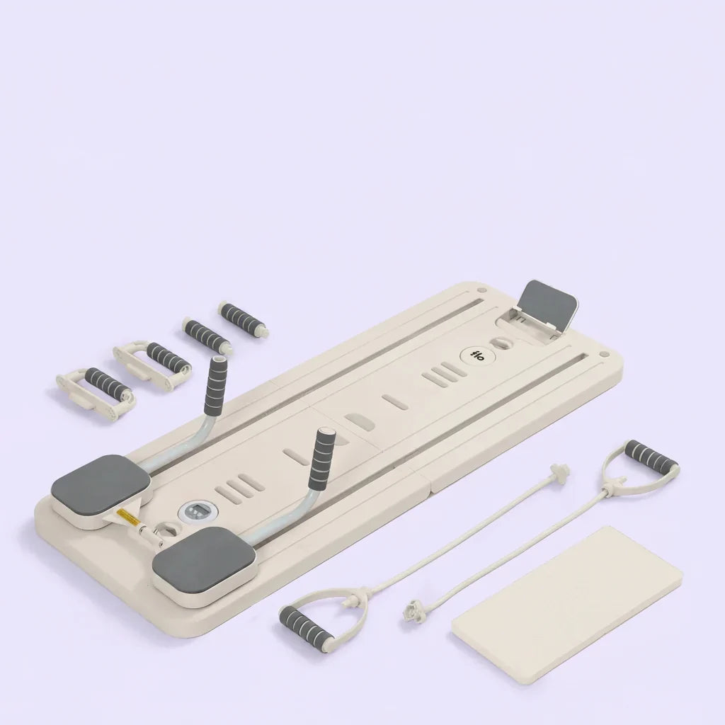 Pilates Reforming Board — Travel Ready and Variable Tension Resistance Strands