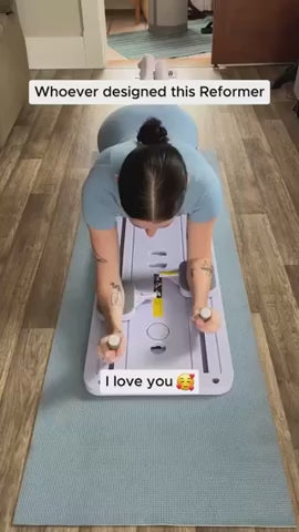 Pilates Reforming Board — Travel Ready and Variable Tension Resistance Strands