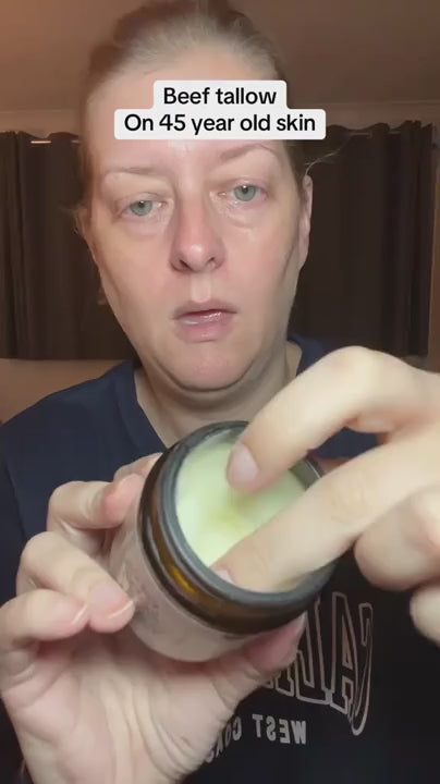 Grass-Fed Tallow Facial Moisturizer — Whipped Texture, Fast Absorption