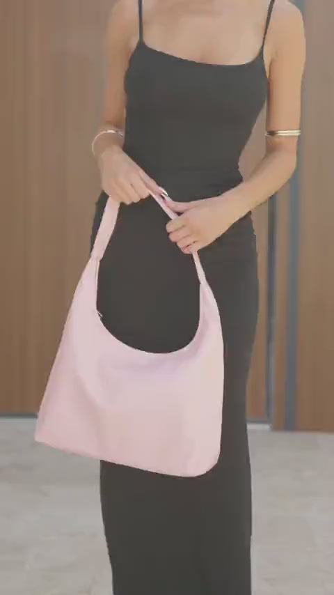 Saco de couro vintage envelhecido — inclui estojo de cosméticos