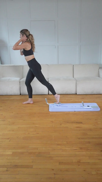 Pilates Reforming Board — Travel Ready and Variable Tension Resistance Strands
