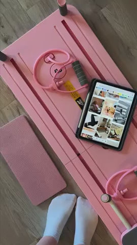 Pilates Reforming Board — Travel Ready and Variable Tension Resistance Strands