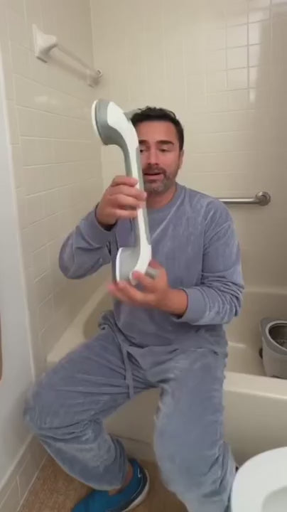 Heavy-Duty Suction Shower Grab Bar — Anti-Slip Safety Support Handle
