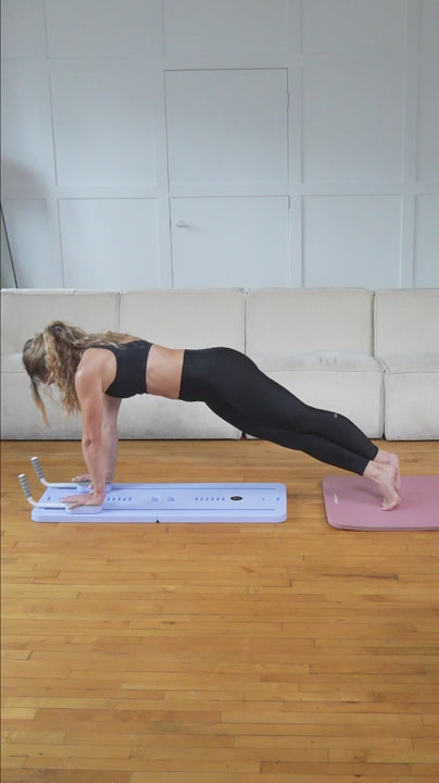 Pilates Reforming Board — Travel Ready and Variable Tension Resistance Strands